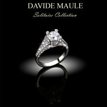 Carica l&#39;immagine nel visualizzatore di Gallery, anello solitario con diamante centrale 
